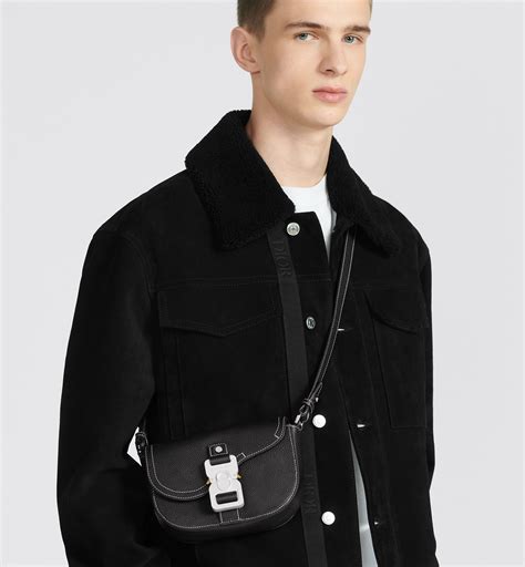 Mini Saddle Messenger Bag with Flap Black Dior .